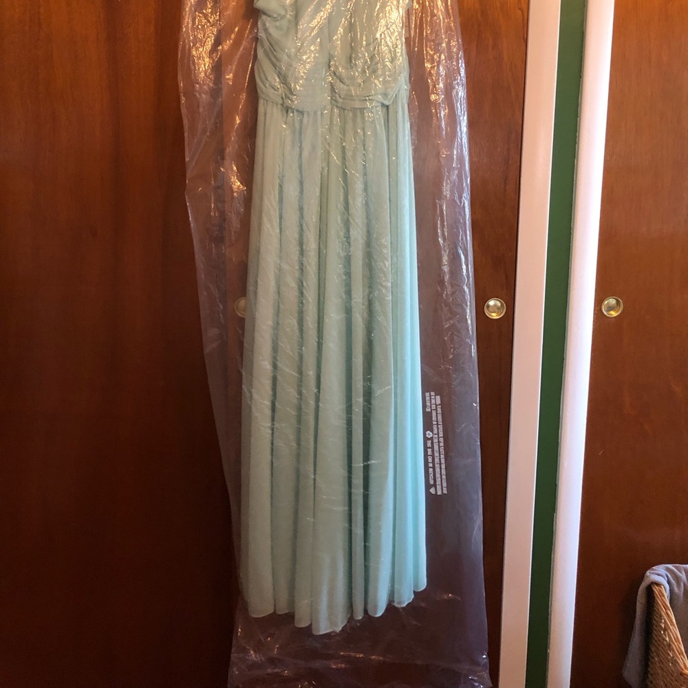Size 14 sage green bridesmaid dress David’s Bridal